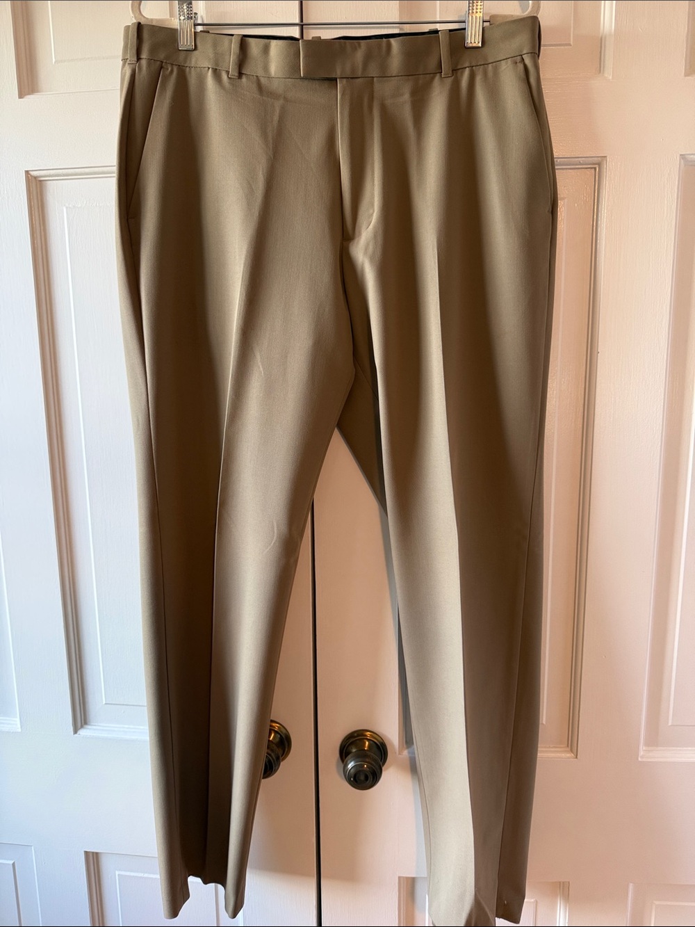 Izod Men's Performance Dress Pants Beige Tan Size 36 W 32 L